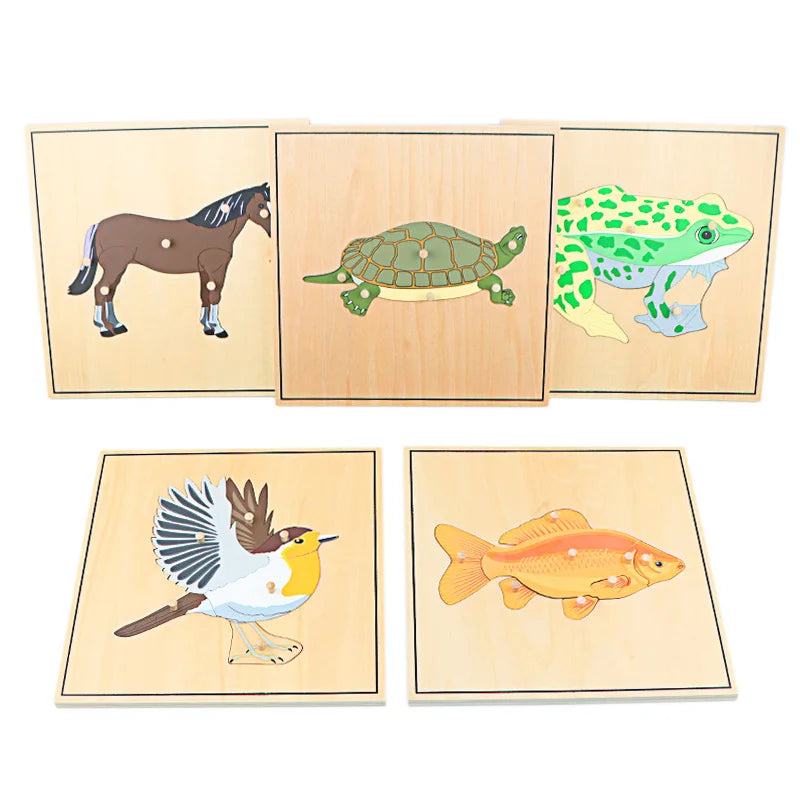 Wooden Animal Puzzle – Montessori Educational Toy for Kids