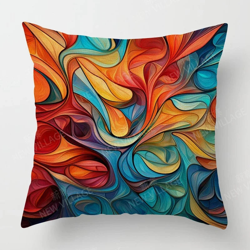 Colourful Abstract Decorative Cushion Covers – Modern Sofa & Living Room Décor