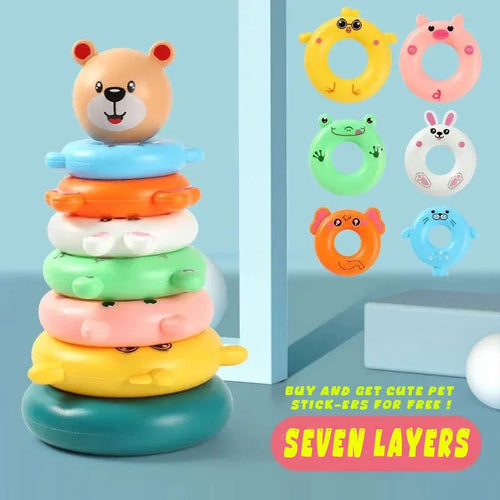 Baby Stacking Rings Toy – Colourful Montessori Learning Tower