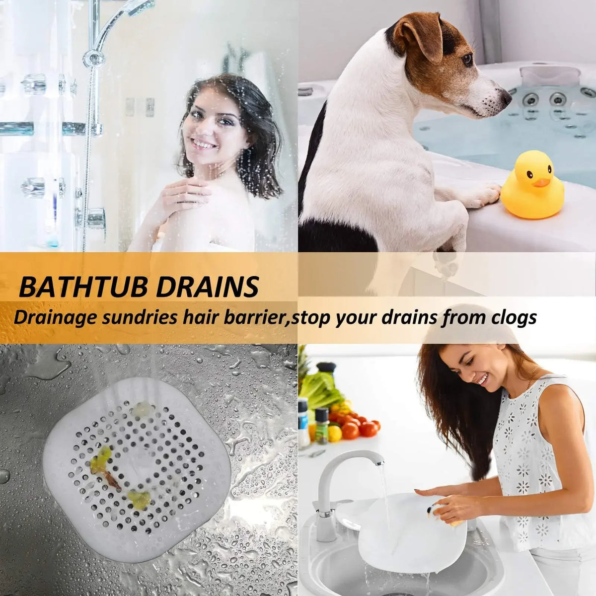 Silicone Sink Plug & Drain Strainer – Reusable Kitchen and Bathroom Drain Cover
