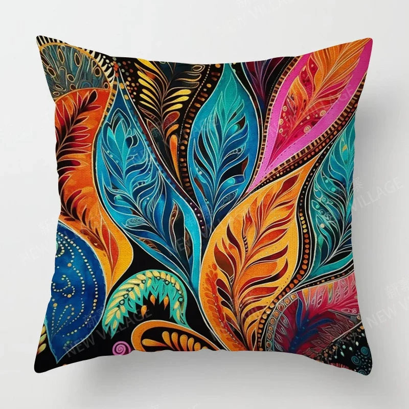 Colourful Abstract Decorative Cushion Covers – Modern Sofa & Living Room Décor