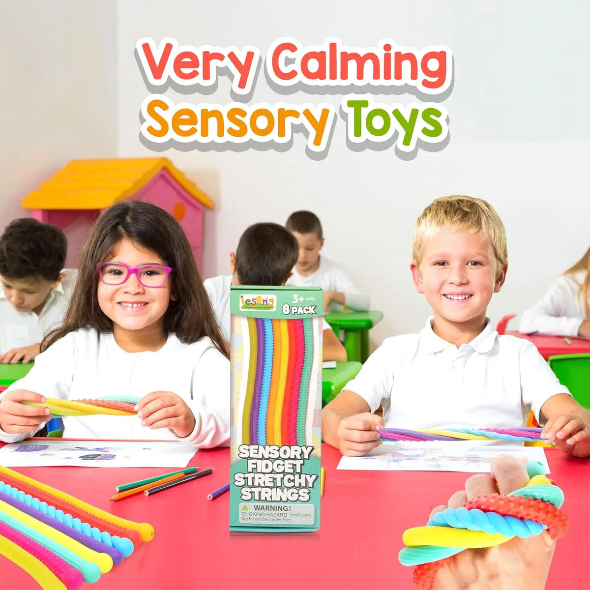 8-Piece Colourful Fidget Toy Set – Sensory Stress Relief Toys