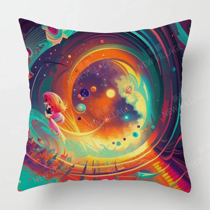 Colourful Abstract Decorative Cushion Covers – Modern Sofa & Living Room Décor