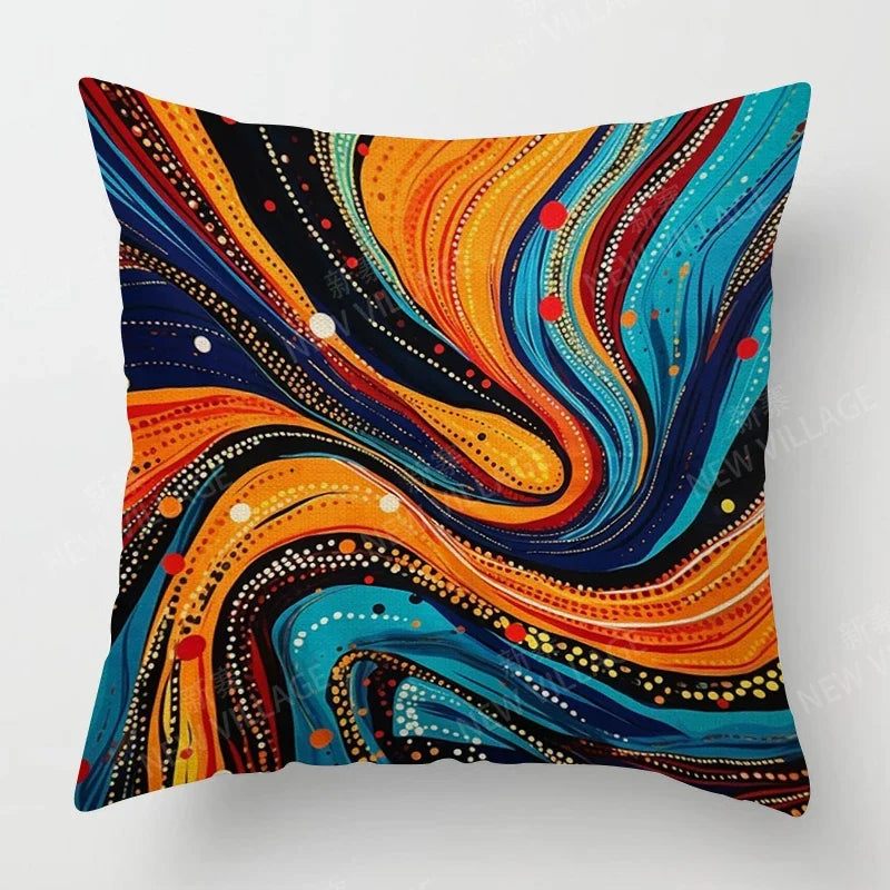 Colourful Abstract Decorative Cushion Covers – Modern Sofa & Living Room Décor