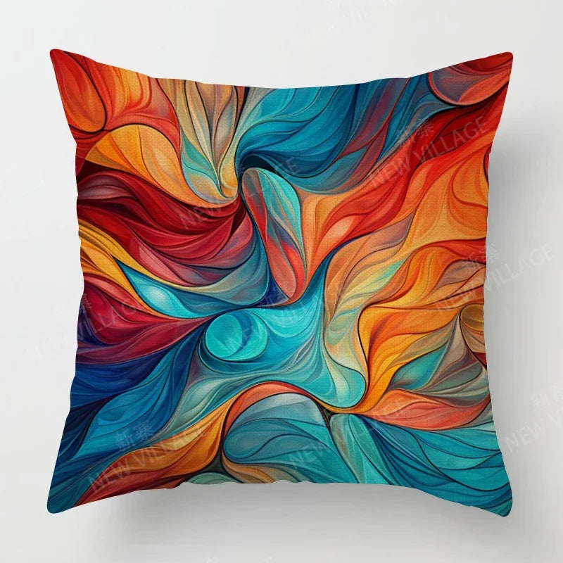 Colourful Abstract Decorative Cushion Covers – Modern Sofa & Living Room Décor