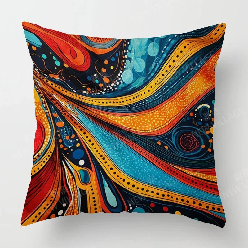 Colourful Abstract Decorative Cushion Covers – Modern Sofa & Living Room Décor