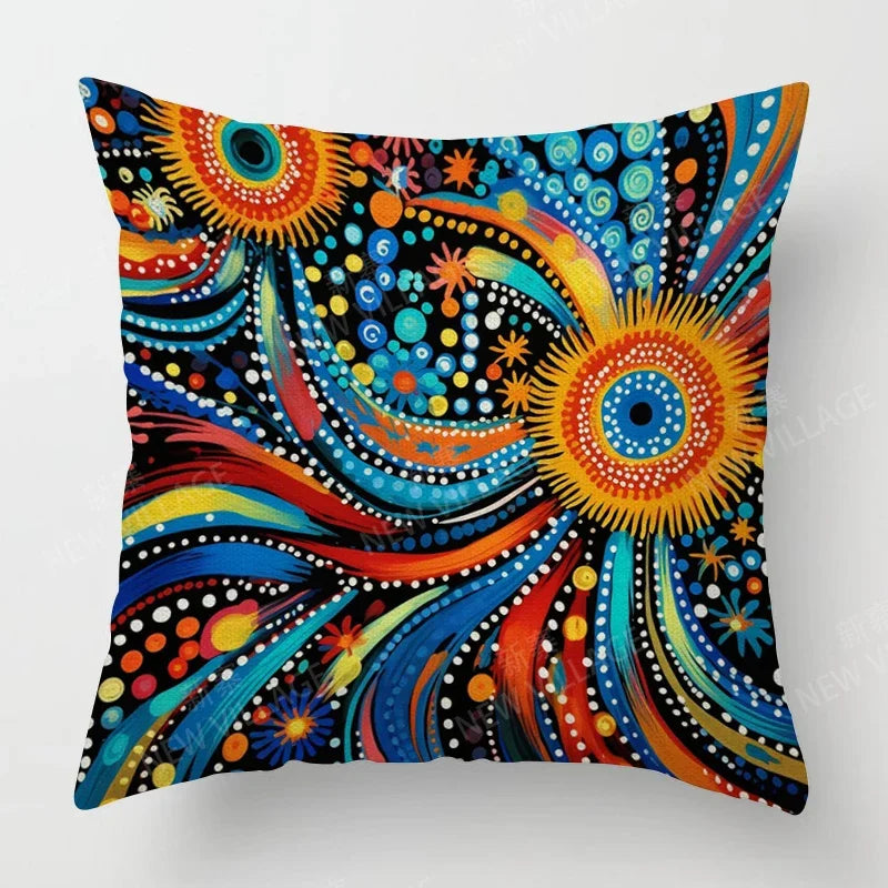 Colourful Abstract Decorative Cushion Covers – Modern Sofa & Living Room Décor