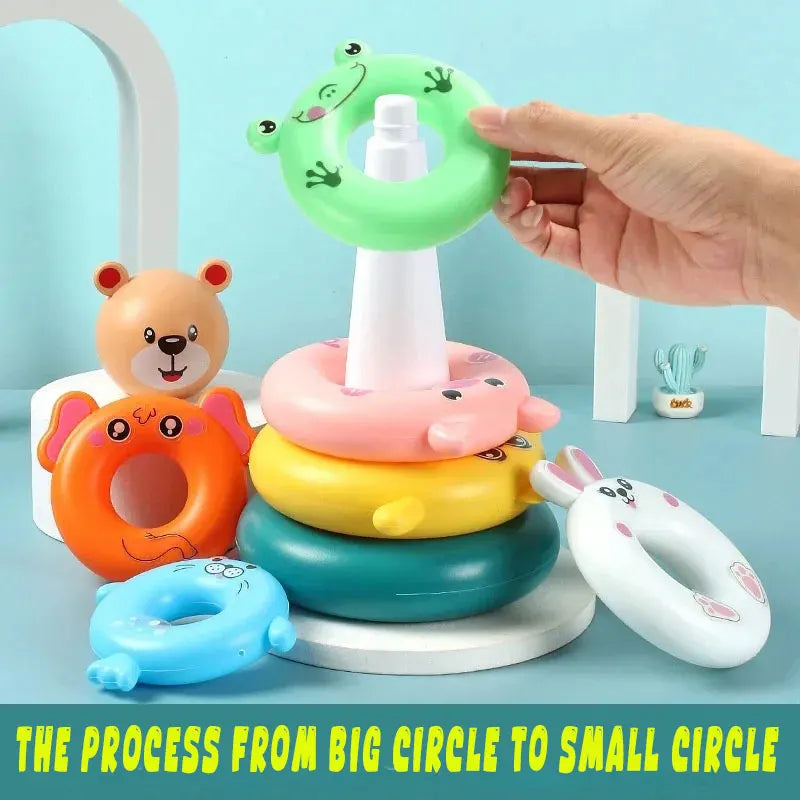 Baby Stacking Rings Toy – Colourful Montessori Learning Tower