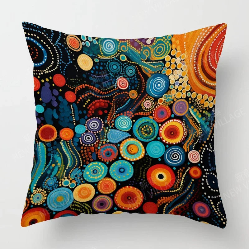 Colourful Abstract Decorative Cushion Covers – Modern Sofa & Living Room Décor
